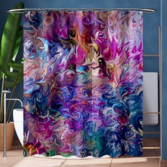 Painted Flames Shower Curtain 60  X 72  (medium)  by kaleidomarblingart