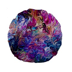 Painted Flames Standard 15  Premium Round Cushions by kaleidomarblingart