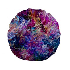 Painted Flames Standard 15  Premium Flano Round Cushions by kaleidomarblingart