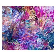 Painted Flames Two Sides Premium Plush Fleece Blanket (small) by kaleidomarblingart