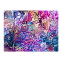 Painted Flames Two Sides Premium Plush Fleece Blanket (mini) by kaleidomarblingart