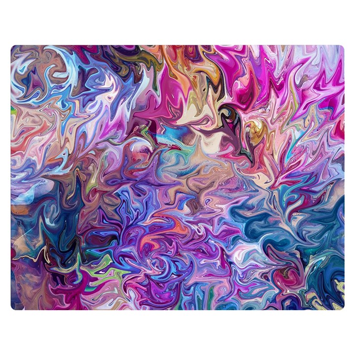 Painted flames Two Sides Premium Plush Fleece Blanket (Medium)