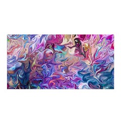 Painted Flames Satin Wrap 35  X 70  by kaleidomarblingart