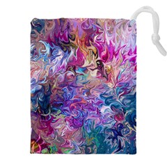 Painted Flames Drawstring Pouch (5xl) by kaleidomarblingart