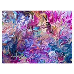 Painted Flames Two Sides Premium Plush Fleece Blanket (extra Small) by kaleidomarblingart