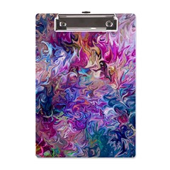 Painted Flames A5 Acrylic Clipboard by kaleidomarblingart