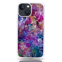 Painted Flames Iphone 13 Mini Tpu Uv Print Case by kaleidomarblingart