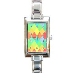 Low Poly Triangles Rectangle Italian Charm Watch by danenraven