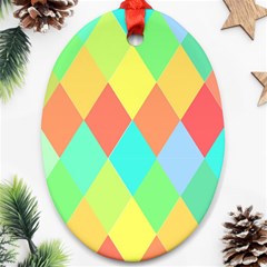 Low Poly Triangles Ornament (oval) by danenraven