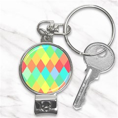 Low Poly Triangles Nail Clippers Key Chain by danenraven