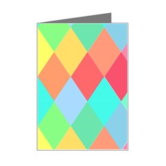 Low Poly Triangles Mini Greeting Card by danenraven