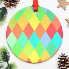 Low Poly Triangles Round Ornament (two Sides) by danenraven