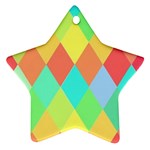 Low Poly Triangles Star Ornament (Two Sides) Front