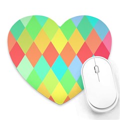 Low Poly Triangles Heart Mousepad by danenraven