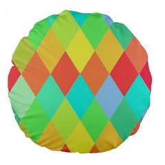 Low Poly Triangles Large 18  Premium Round Cushions by danenraven