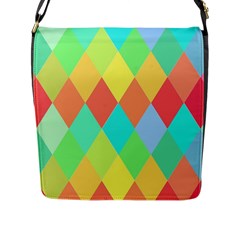 Low Poly Triangles Flap Closure Messenger Bag (l) by danenraven