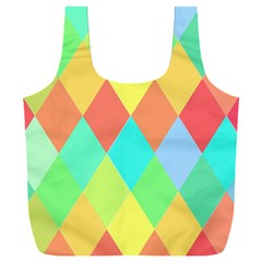 Low Poly Triangles Full Print Recycle Bag (xxxl) by danenraven