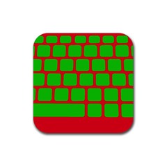 Keyboard Keys Computer Input Pc Rubber Coaster (square) by danenraven