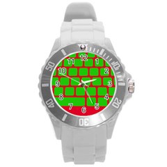 Keyboard Keys Computer Input Pc Round Plastic Sport Watch (l) by danenraven