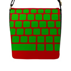 Keyboard Keys Computer Input Pc Flap Closure Messenger Bag (l) by danenraven