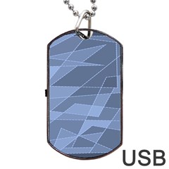 Lines Shapes Pattern Web Creative Dog Tag Usb Flash (one Side) by danenraven