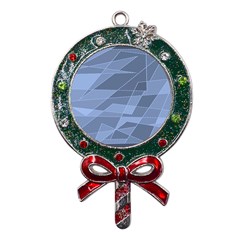 Lines Shapes Pattern Web Creative Metal X mas Lollipop With Crystal Ornament