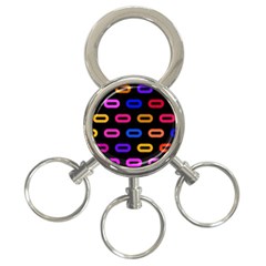 Pattern Background Structure Black 3-ring Key Chain by danenraven