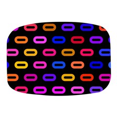 Pattern Background Structure Black Mini Square Pill Box by danenraven