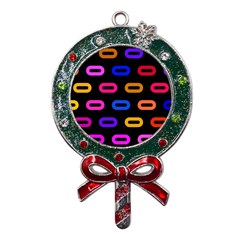 Pattern Background Structure Black Metal X mas Lollipop With Crystal Ornament