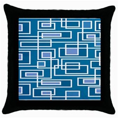 Geometric Rectangle Shape Linear Throw Pillow Case (black) by danenraven