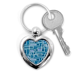 Geometric Rectangle Shape Linear Key Chain (heart) by danenraven