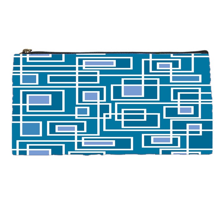 Geometric Rectangle Shape Linear Pencil Case