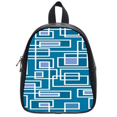 Geometric Rectangle Shape Linear School Bag (small)