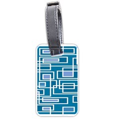 Geometric Rectangle Shape Linear Luggage Tag (one Side) by danenraven