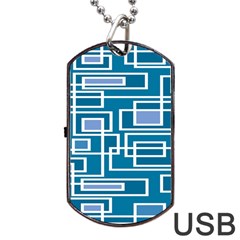 Geometric Rectangle Shape Linear Dog Tag Usb Flash (one Side) by danenraven