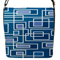 Geometric Rectangle Shape Linear Flap Closure Messenger Bag (s) by danenraven