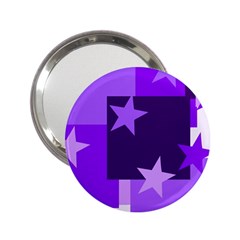 Purple Stars Pattern Shape 2 25  Handbag Mirrors by danenraven