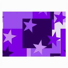 Purple Stars Pattern Shape Large Glasses Cloth by danenraven