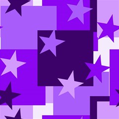 Purple Stars Pattern Shape Play Mat (square) by danenraven