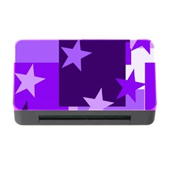 Purple Stars Pattern Shape Memory Card Reader With Cf by danenraven