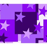 Purple Stars Pattern Shape Deluxe Canvas 14  x 11  (Stretched) 14  x 11  x 1.5  Stretched Canvas