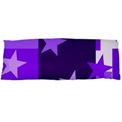 Purple Stars Pattern Shape Body Pillow Case (dakimakura) by danenraven