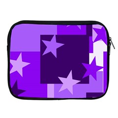 Purple Stars Pattern Shape Apple Ipad 2/3/4 Zipper Cases by danenraven