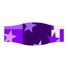 Purple Stars Pattern Shape Stretchable Headband by danenraven