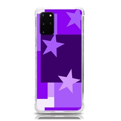 Purple Stars Pattern Shape Samsung Galaxy S20plus 6 7 Inch Tpu Uv Case by danenraven