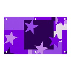 Purple Stars Pattern Shape Banner And Sign 5  X 3  by danenraven