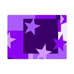 Purple Stars Pattern Shape Premium Plush Fleece Blanket (mini) by danenraven