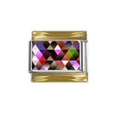 Abstract Geometric Triangles Shapes Gold Trim Italian Charm (9mm) by danenraven