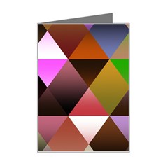 Abstract Geometric Triangles Shapes Mini Greeting Card by danenraven