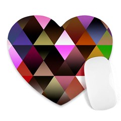 Abstract Geometric Triangles Shapes Heart Mousepad by danenraven